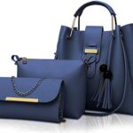 Queen 3 Pcs Blue Handbag