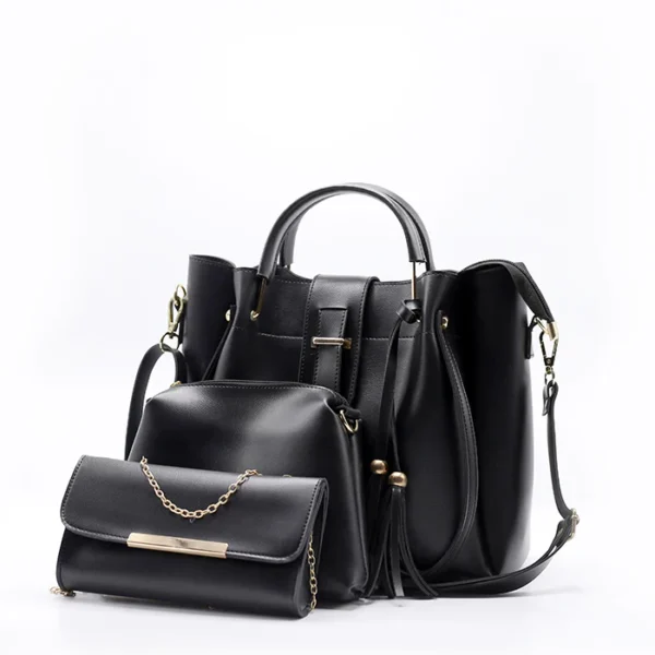 Queen 3 Pcs Black Handbag - Image 2