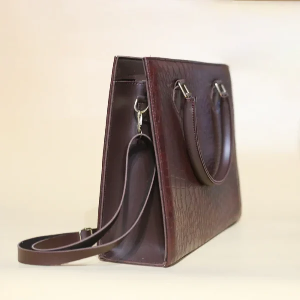 Croc Wine Red Luxe 2 Pcs Tote Set - Image 3