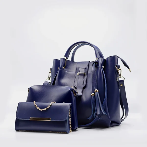 Queen 3 Pcs Blue Handbag - Image 2