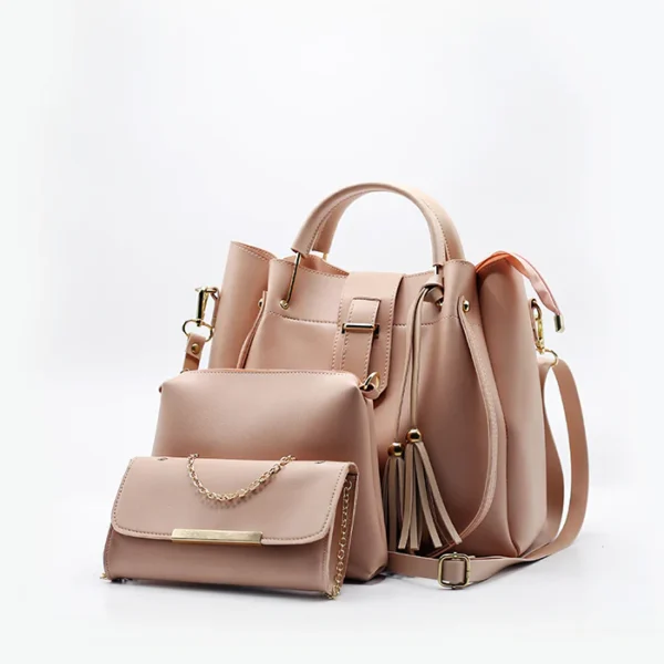 Queen 3 Pcs T-Pink Handbag - Image 2